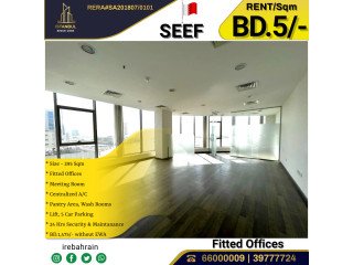 Fitted Office ( 295 Sqm ) in Seef Area BD.5/-per Sqm