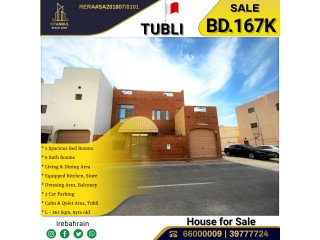 Semi furnished 5 bed room villa in Tubli, behind Ansar Gallery