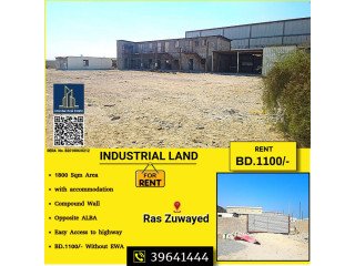 Industrial Land for rent in Ras zuwayed Oposite Alba 0.600 Fils Per Sqm