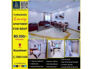 Fully Furnished 1 BHK Luxury Apartment for Rent in Busaiteen BD.350/- with EWA.