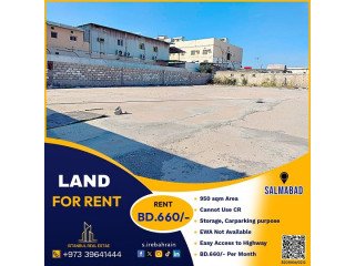 Land for rent in Salmabad Near Main Road BD.660/-per month