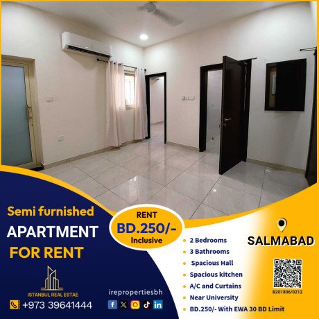 semi-furnished-2-bhk-apartment-for-rent-in-salmabad-near-university-bd250-with-ewa-big-0