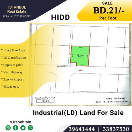industrial-land-ld-for-sale-in-hidd-bd21-per-foot-big-0