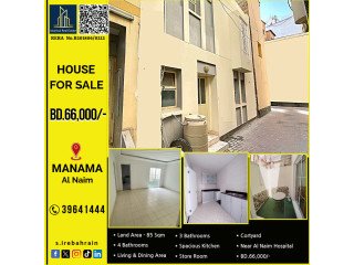 House for sale in Manama BD.66,000/- ( Al naim Area)