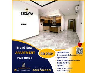 Semi Furnished Brand New 2 BHK Apartment for Rent in Segaya BD.280/-