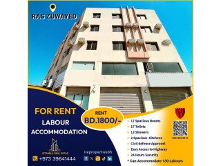 Labour Accommodation For rent in Ras Zuwayed BD.1800/-