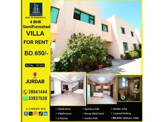 Luxury villa For Rent ( 4 BHK ) in Jurdab, near Isatown BD.650/-