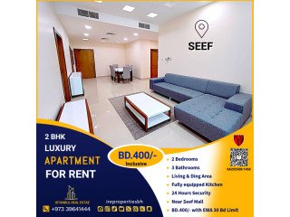 Fully furnished 2 BHK Luxury Apartment for Rent in Seef BD.400/- Inclusive