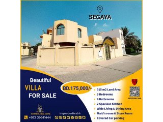 Beautiful Corner Villa for Sale in Segaya Bu Ashira BD.175,000/-