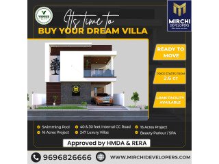 Luxury Villas In Kollur | 3bhk luxury villas in hyderabad
