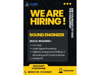 Sound engineer training in arete Production