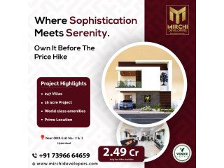 Luxury Meets Tranquility | Luxury Villas In Kollur, Hyderabad